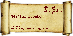 Mályi Zsombor névjegykártya