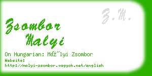 zsombor malyi business card